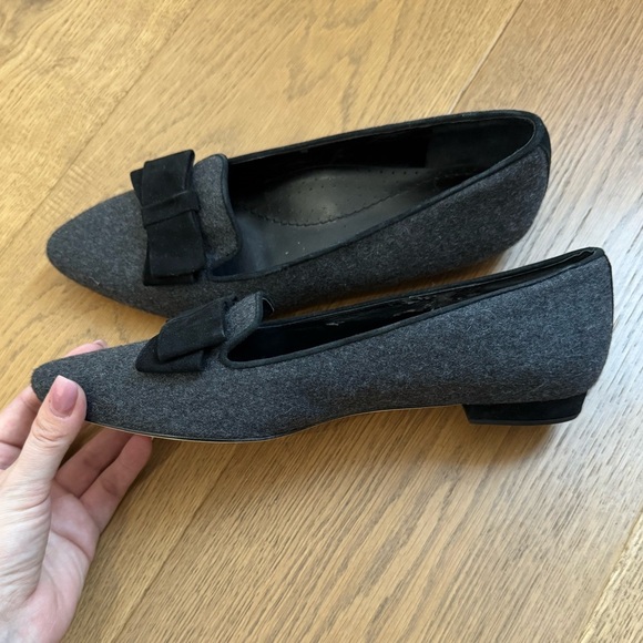 VANELi Gray Wool Pointed Flats with Bow Detail - Ladies 38 - EUC - Picture 7 of 14